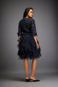 Load image into Gallery viewer, High-neck Floral Appliqué Dress
