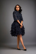Load image into Gallery viewer, High-neck Floral Appliqué Dress