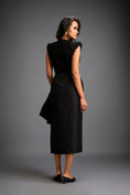 Load image into Gallery viewer, Floral Appliqué Cropped Top With Asymmetric Ruched Skirt