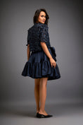 Load image into Gallery viewer, Floral Appliqué Top With Tiered Ruffled Skirt