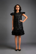 Load image into Gallery viewer, Short Floral Appliqué Dress