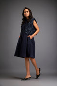 Load image into Gallery viewer, Dress With Textured Floral Embroidery