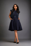 Load image into Gallery viewer, Dress With Textured Floral Embroidery