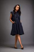 Load image into Gallery viewer, Dress With Textured Floral Embroidery