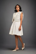 Load image into Gallery viewer, Dress With Textured Floral Embroidery