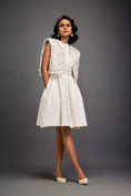 Load image into Gallery viewer, Dress With Textured Floral Embroidery