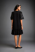 Load image into Gallery viewer, V-neck Dress With Leaf-patterned Sleeves