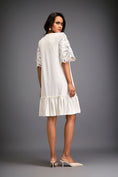 Load image into Gallery viewer, V-neck Dress With Leaf-patterned Sleeves