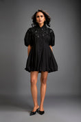 Load image into Gallery viewer, Structured Mini Dress With Puff Sleeves