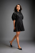 Load image into Gallery viewer, Structured Mini Dress With Puff Sleeves