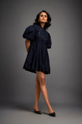 Load image into Gallery viewer, Structured Mini Dress With Puff Sleeves
