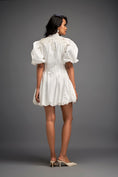 Load image into Gallery viewer, Structured Mini Dress With Puff Sleeves