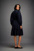 Load image into Gallery viewer, Floral Embroidered Dress With Long Structured Sleeves