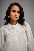 Load image into Gallery viewer, Floral Embroidered Dress With Long Structured Sleeves
