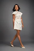 Load image into Gallery viewer, Floral Appliqué Dress With Sheer Detailing