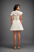 Load image into Gallery viewer, Floral Appliqué Dress With Sheer Detailing