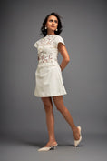 Load image into Gallery viewer, Floral Appliqué Dress With Sheer Detailing