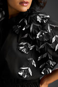 Load image into Gallery viewer, Black Floral Shoulder Shift Dress