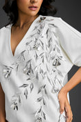Load image into Gallery viewer, White Short Sleeves Cut-Out Embroidered Dress