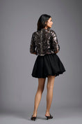 Load image into Gallery viewer, Black Metallic Laser-Cut Crop Set