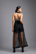 Load image into Gallery viewer, Handwoven Metallic Mesh Halter Top