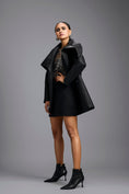 Load image into Gallery viewer, Black Sculpted Lapel Jacket