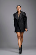 Load image into Gallery viewer, Black Sculpted Lapel Jacket