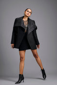 Load image into Gallery viewer, Black Sculpted Lapel Jacket
