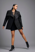 Load image into Gallery viewer, Black Sculpted Lapel Jacket