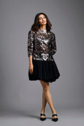 Load image into Gallery viewer, Gunmetal Metallic Laser-Cut Bubble Dress