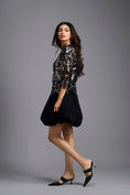 Load image into Gallery viewer, Gunmetal Metallic Laser-Cut Bubble Dress