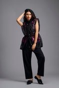 Load image into Gallery viewer, Black Sheer Top & Trouser Co-ord