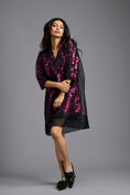 Load image into Gallery viewer, Fuchsia Metallic Sheer-Layered Dress