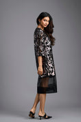 Load image into Gallery viewer, Gunmetal Appliqué Cutwork Dress