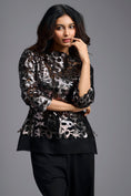 Load image into Gallery viewer, Gunmetal Metallic Cutwork Top