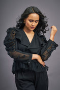 Load image into Gallery viewer, Black Crop Jacket Co-ord Set