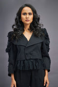 Load image into Gallery viewer, Black Crop Jacket Co-ord Set