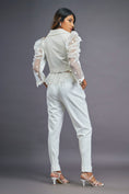 Load image into Gallery viewer, White Crop Jacket Co-ord Set