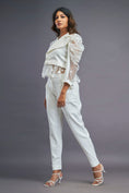 Load image into Gallery viewer, White Crop Jacket Co-ord Set