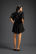 Load image into Gallery viewer, Black 3D Floral Embellished Playsuit