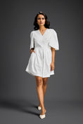 Load image into Gallery viewer, White 3D Floral Embellished Playsuit