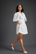 Load image into Gallery viewer, White 3D Floral Embellished Playsuit