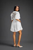 Load image into Gallery viewer, White 3D Floral Embellished Playsuit