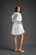 Load image into Gallery viewer, White 3D Floral Embellished Playsuit