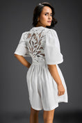 Load image into Gallery viewer, White 3D Floral Embellished Playsuit