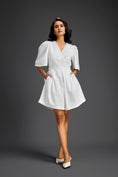 Load image into Gallery viewer, White 3D Floral Embellished Playsuit
