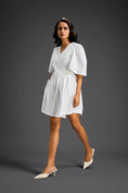 Load image into Gallery viewer, White 3D Floral Embellished Playsuit