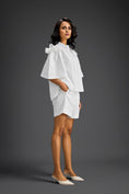 Load image into Gallery viewer, White 3D Floral & Glossy Leaf Embellished Co-ord Set