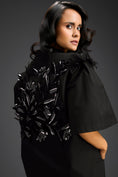 Load image into Gallery viewer, Black Embellished Sheer Back Shirt & Pants Set