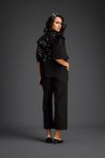 Load image into Gallery viewer, Black Embellished Sheer Back Shirt & Pants Set
